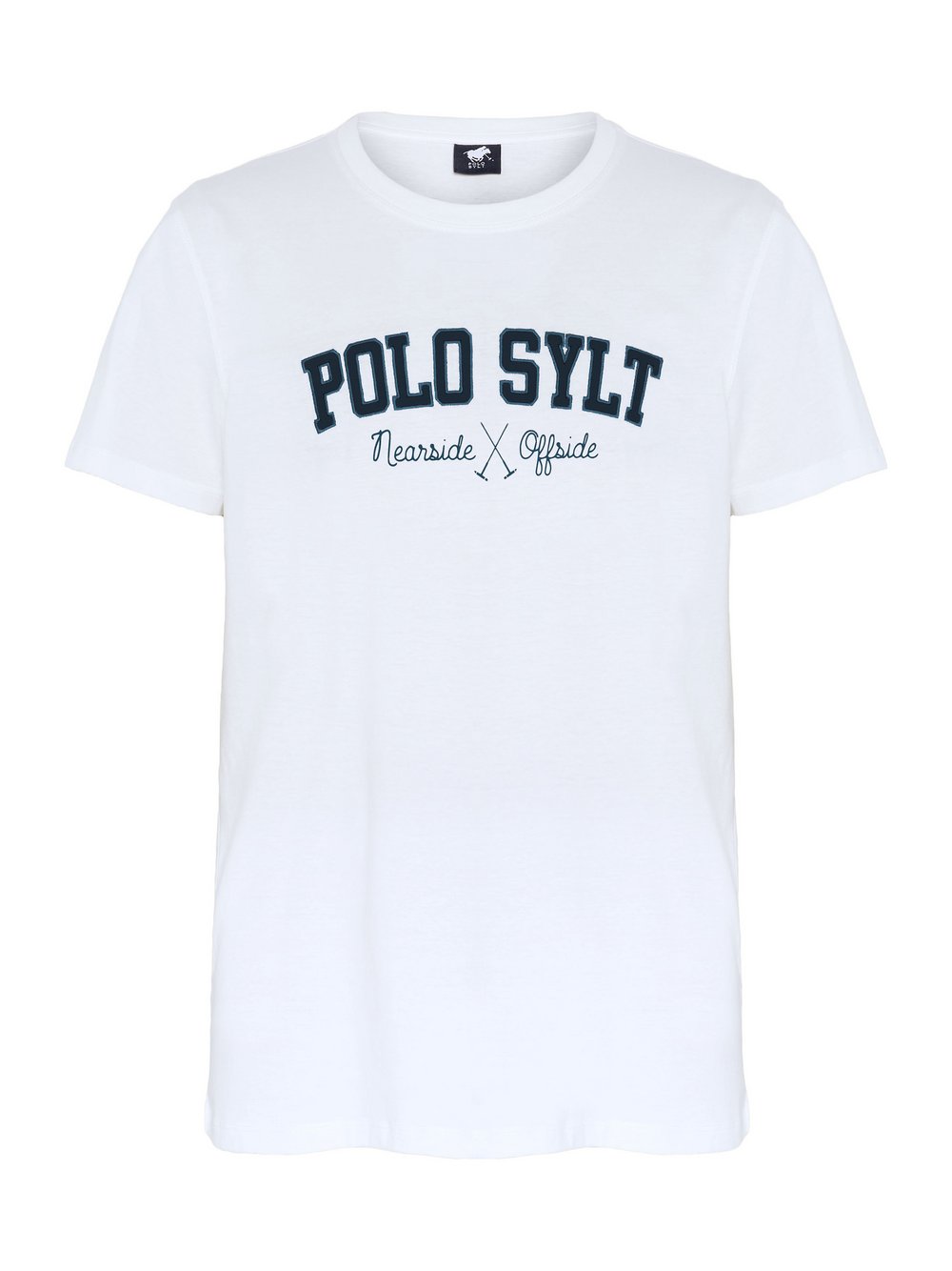 Polo Sylt T-Shirt Herren Baumwolle weiß bedruckt, S