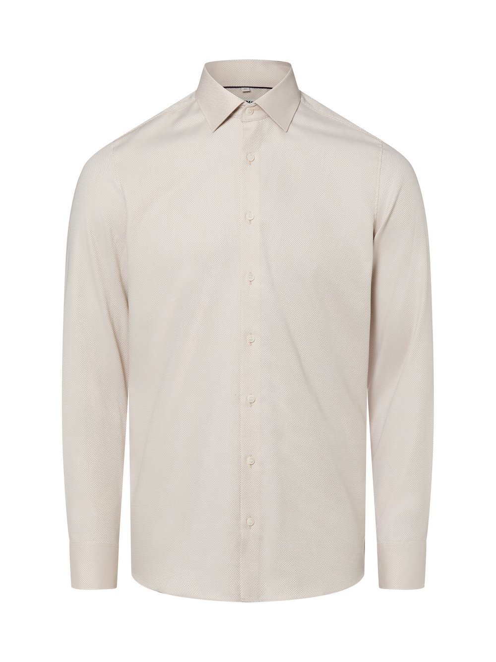 OLYMP Level Five Businesshemd Herren Regular Fit Baumwolle beige strukturiert, 46