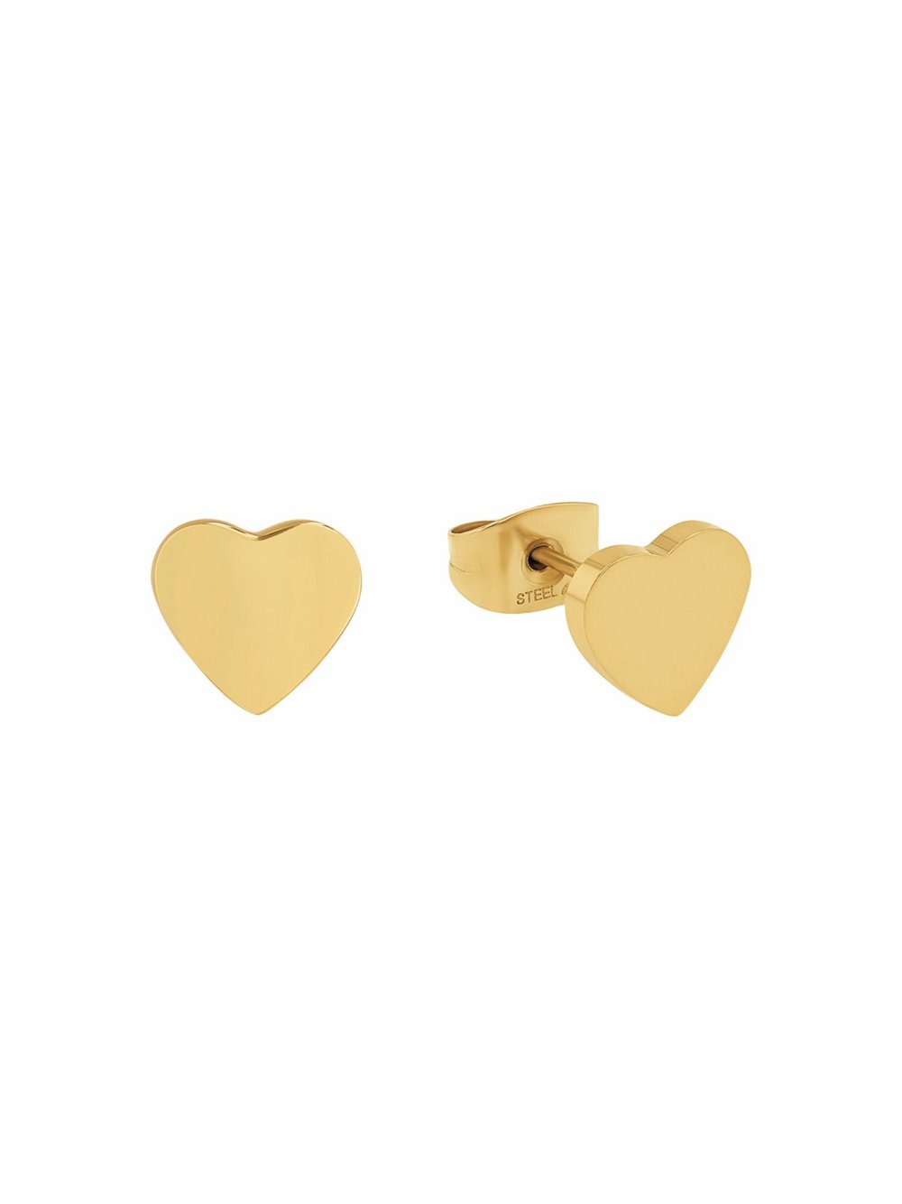 amor Ohrstecker Damen Edelstahl gold, ONE SIZE