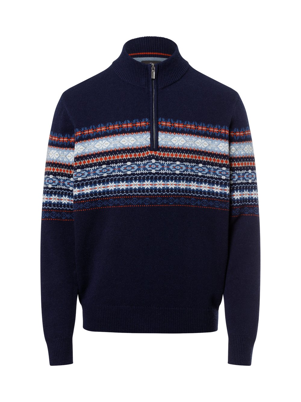 Fynch-Hatton Strickpullover Herren Polyamid blau gemustert, XL