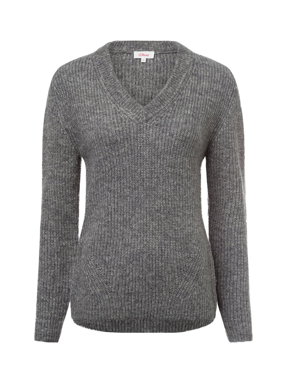 s.Oliver Strickpullover mit Wollanteil Damen Baumwolle grau, 42