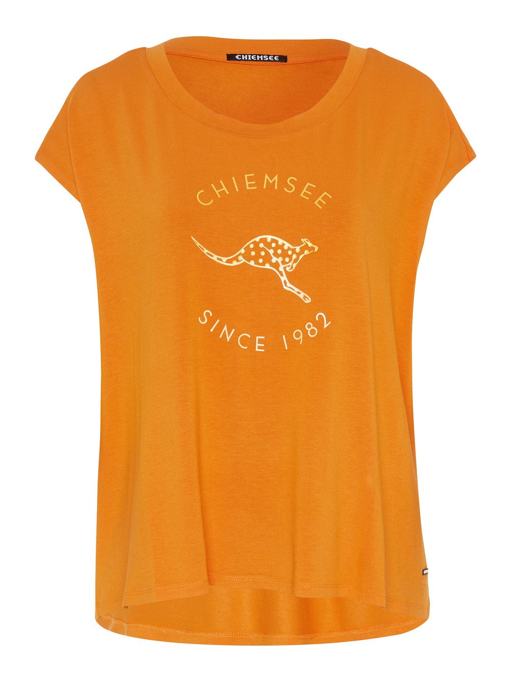 Chiemsee T-Shirt Damen Viskose orange bedruckt, XXL