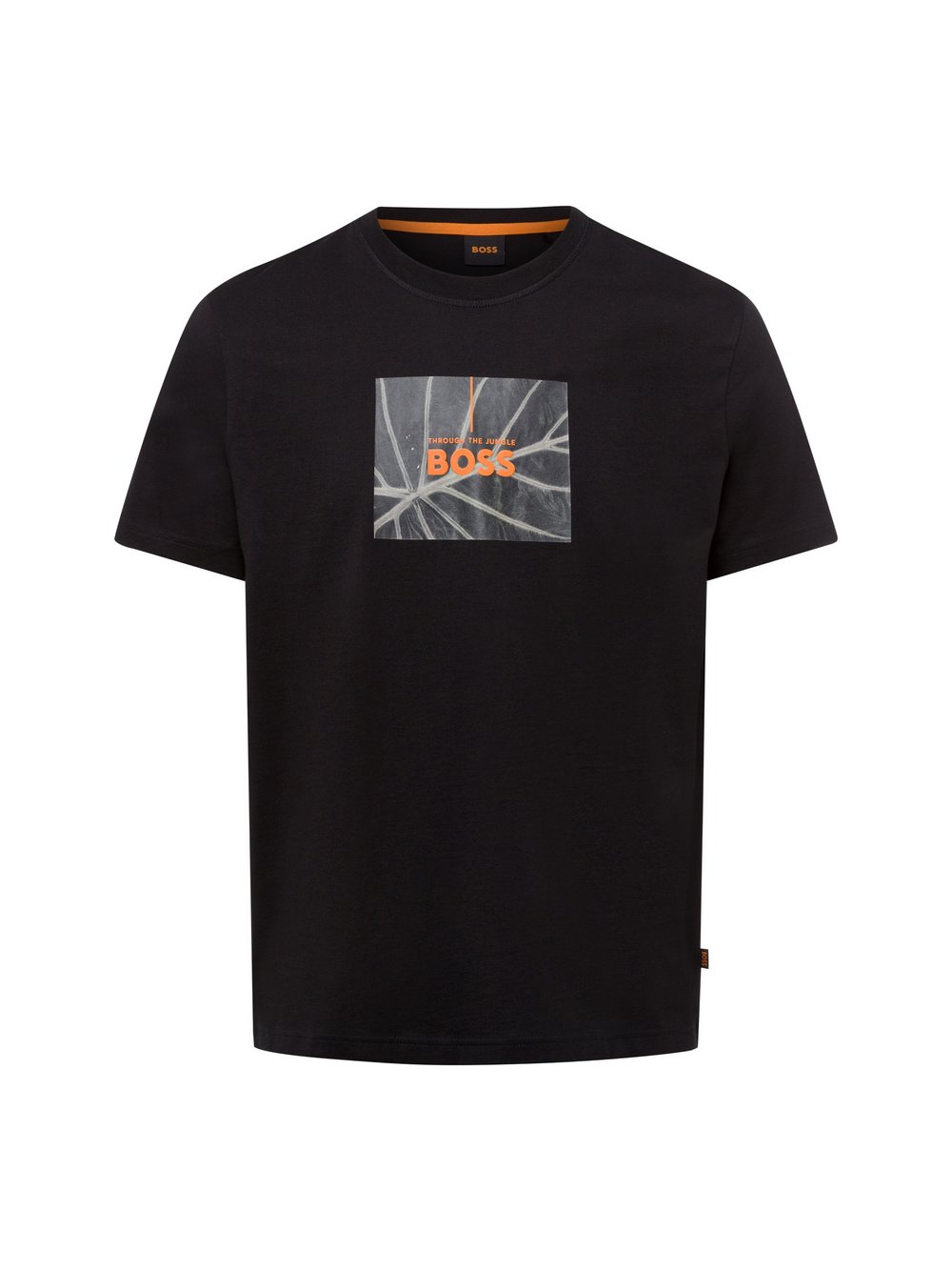 BOSS Orange T-Shirt Herren Baumwolle schwarz bedruckt, XL