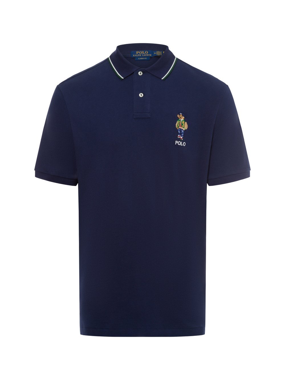 Polo Ralph Lauren Męska koszulka polo - klasyczny krój Mężczyźni Bawełna niebieski jednolity, XL