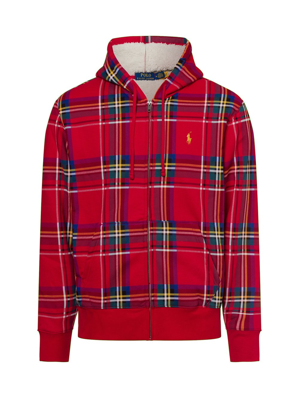 Polo Ralph Lauren Sweatjacke Herren Baumwolle rot kariert, L