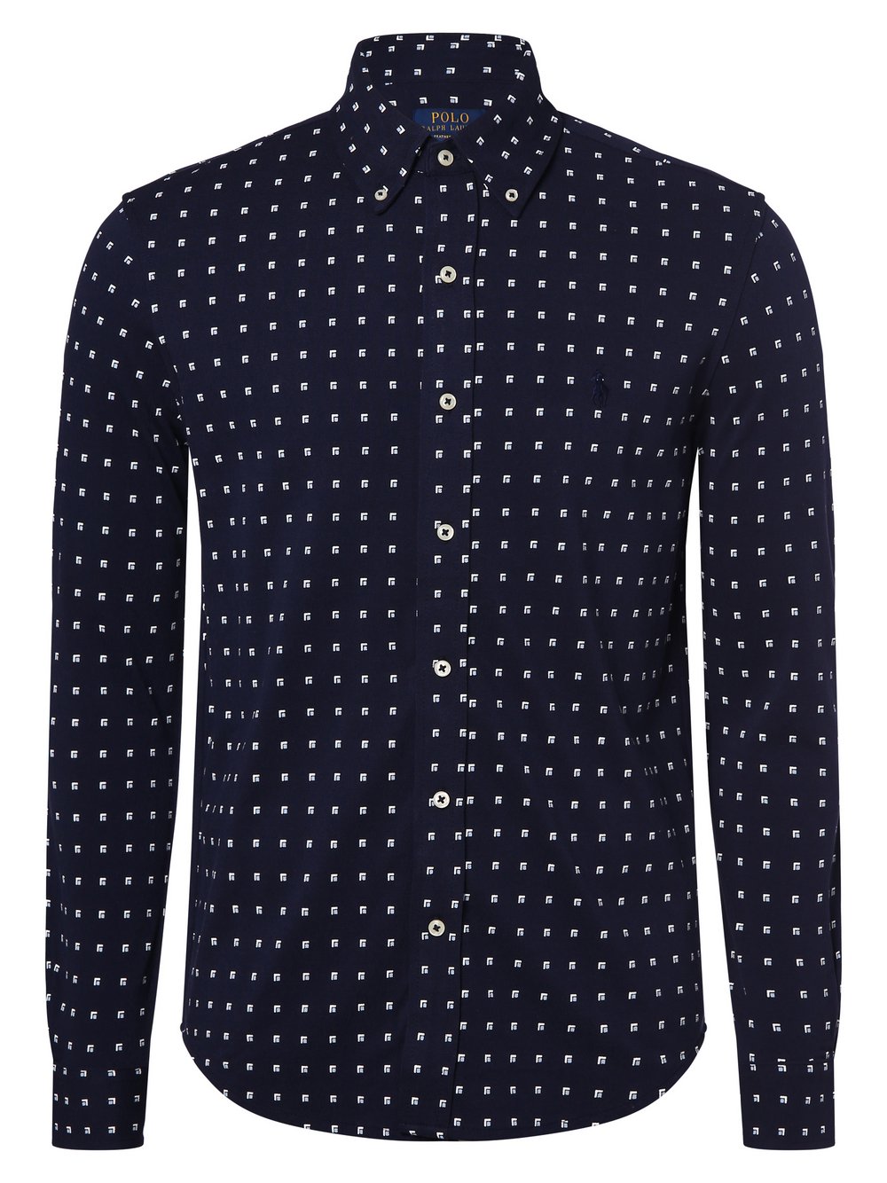 Polo Ralph Lauren Koszula męska Mężczyźni Slim Fit Bawełna niebieski|biały wzorzysty, S