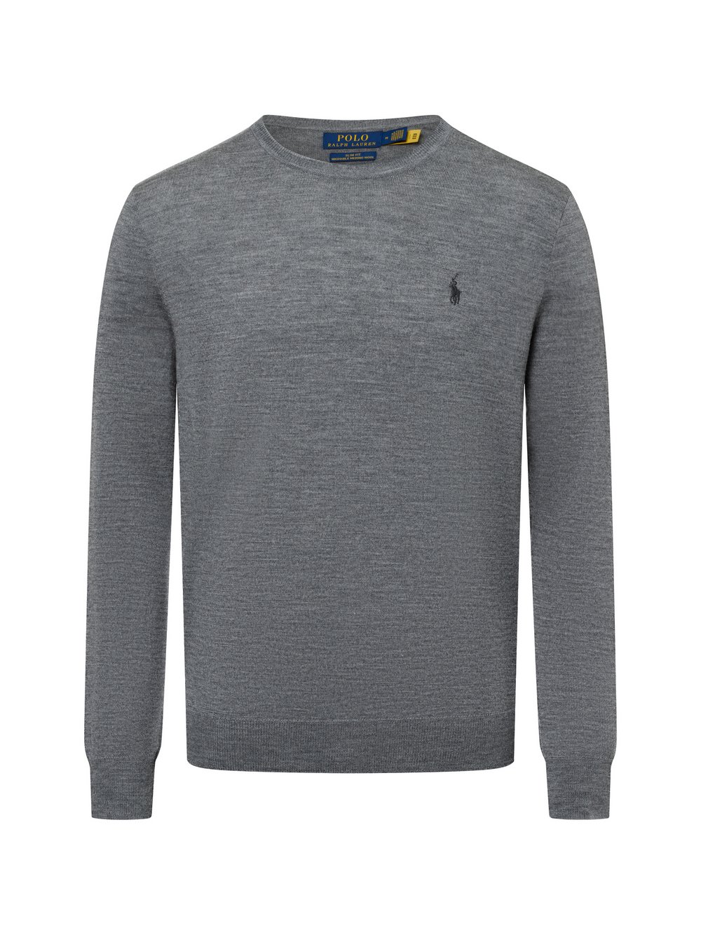 Polo Ralph Lauren Strickpullover Herren Feinstrick grau meliert, S