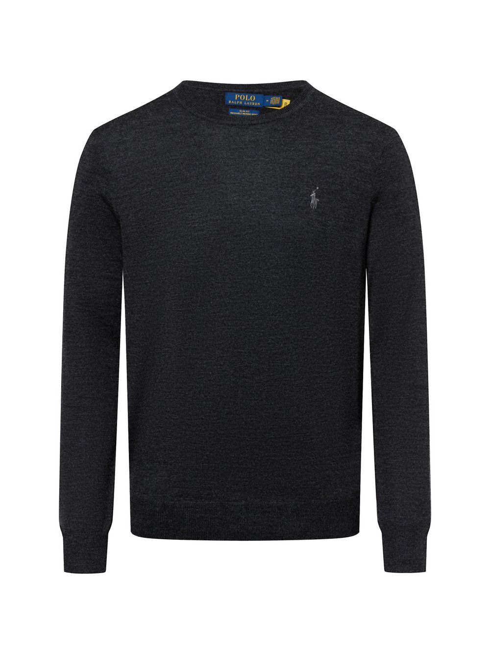 Polo Ralph Lauren Strickpullover Herren Feinstrick grau meliert, L