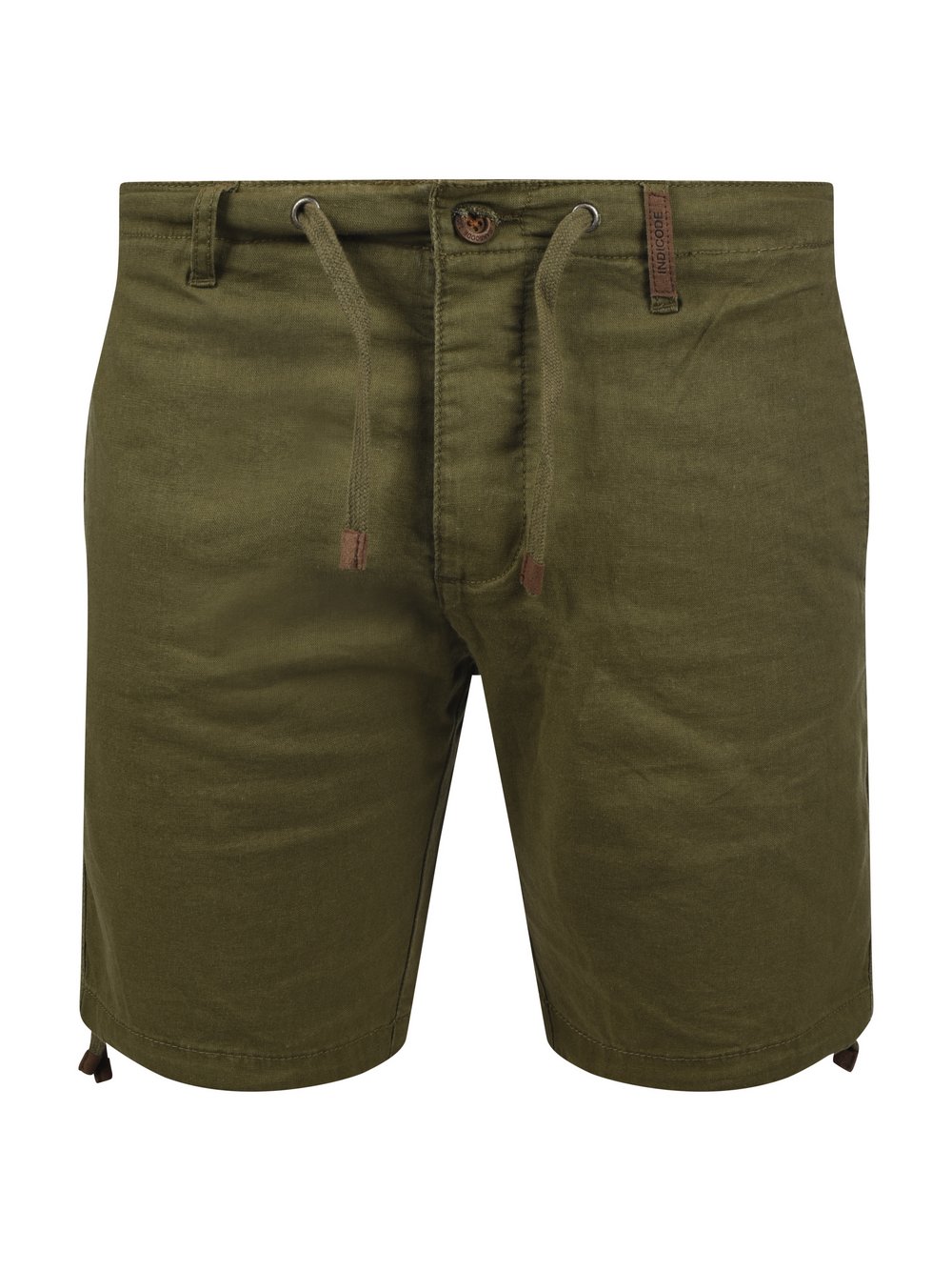 Indicode Leinenshorts Herren Baumwolle grün, XXL