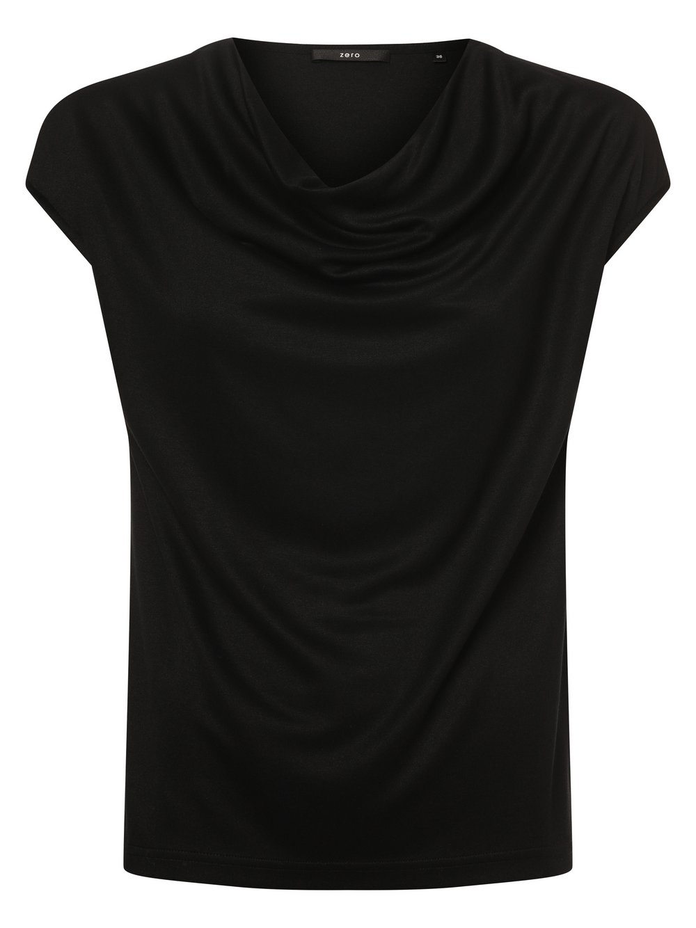 zero T-Shirt Damen Jersey schwarz, 42