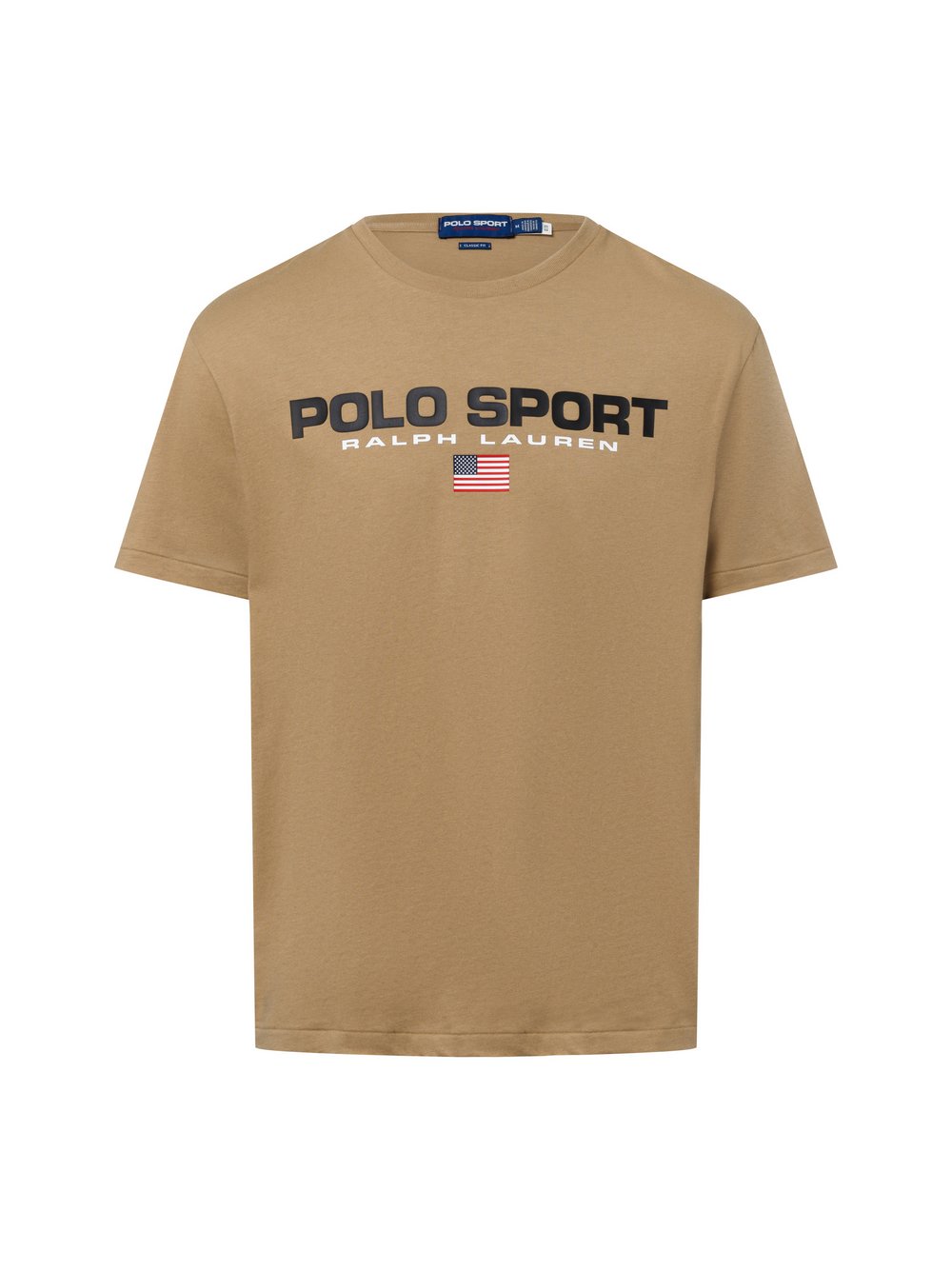 Polo Sport T-Shirt Herren Baumwolle beige bedruckt, L