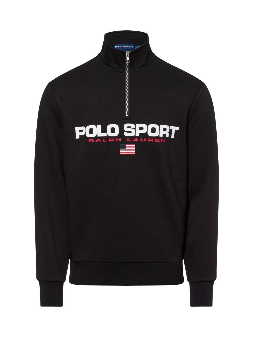 Polo Sport Sweatshirt Herren Baumwolle schwarz gemustert, L