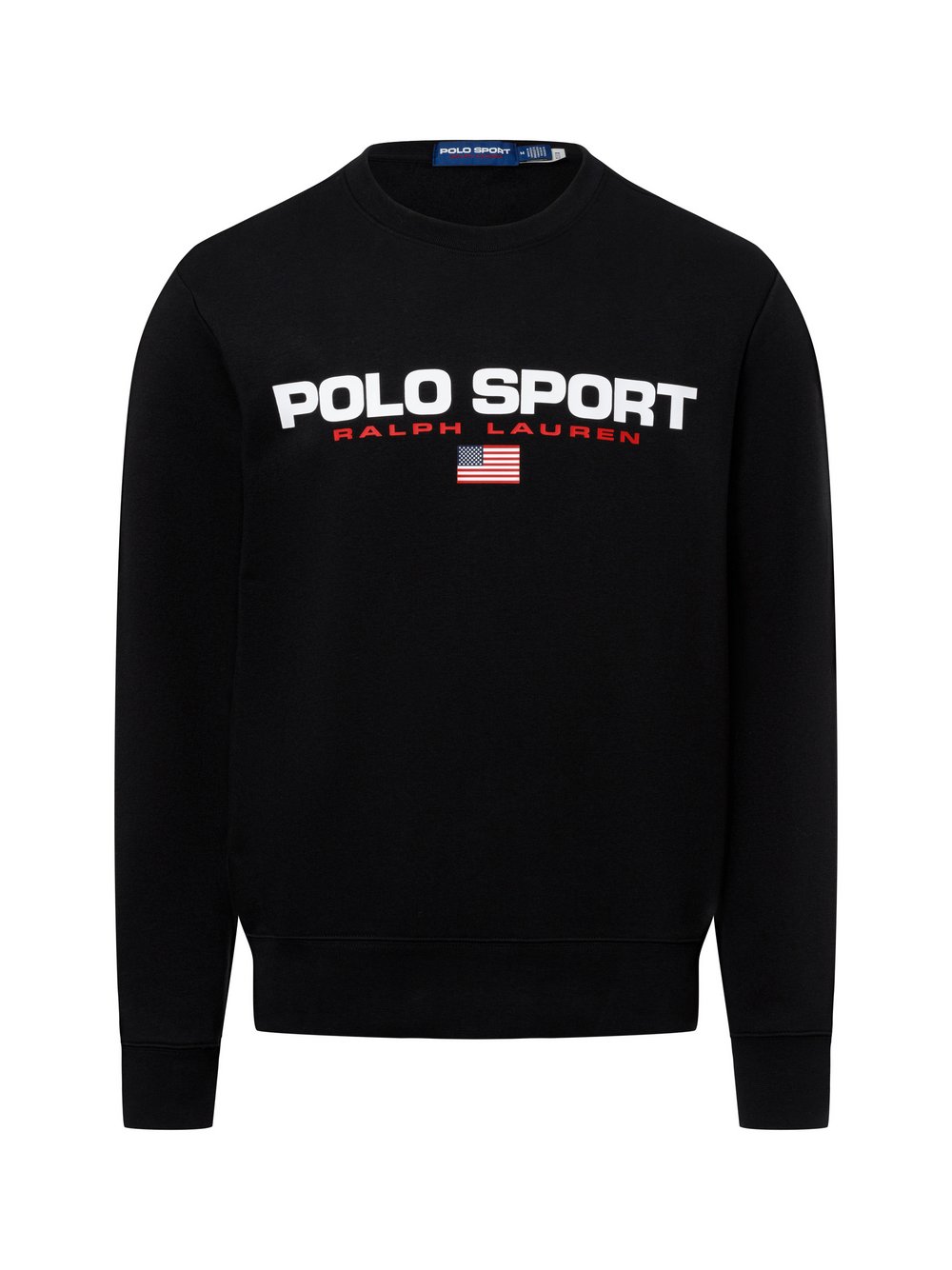 Polo Sport Sweatshirt Herren Baumwolle schwarz bedruckt, L