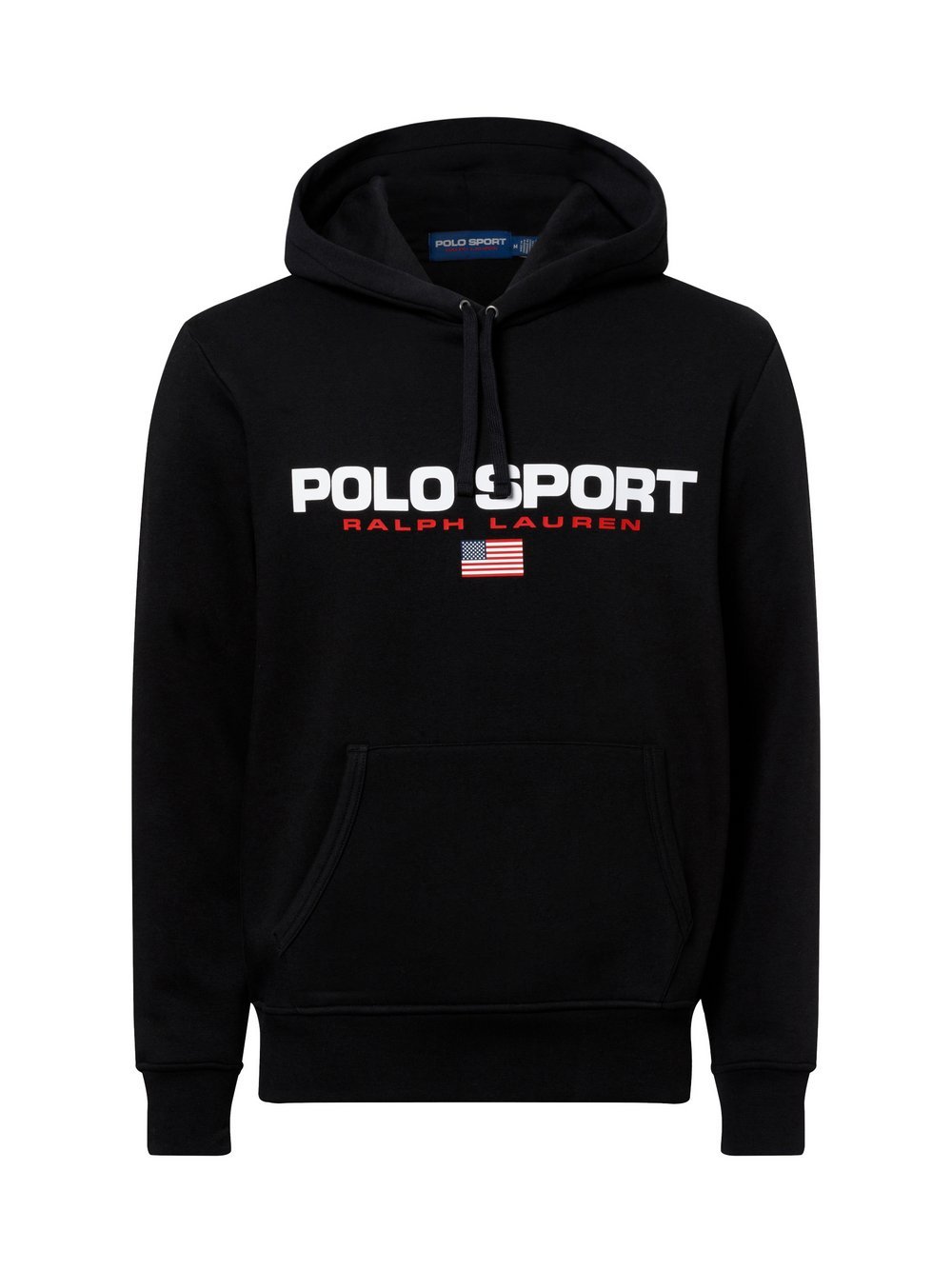 Polo Sport Kapuzenpullover Herren Baumwolle schwarz, M