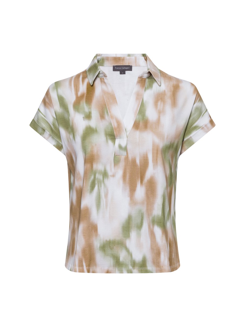 Franco Callegari T-Shirt Damen Baumwolle weiß gemustert, XL