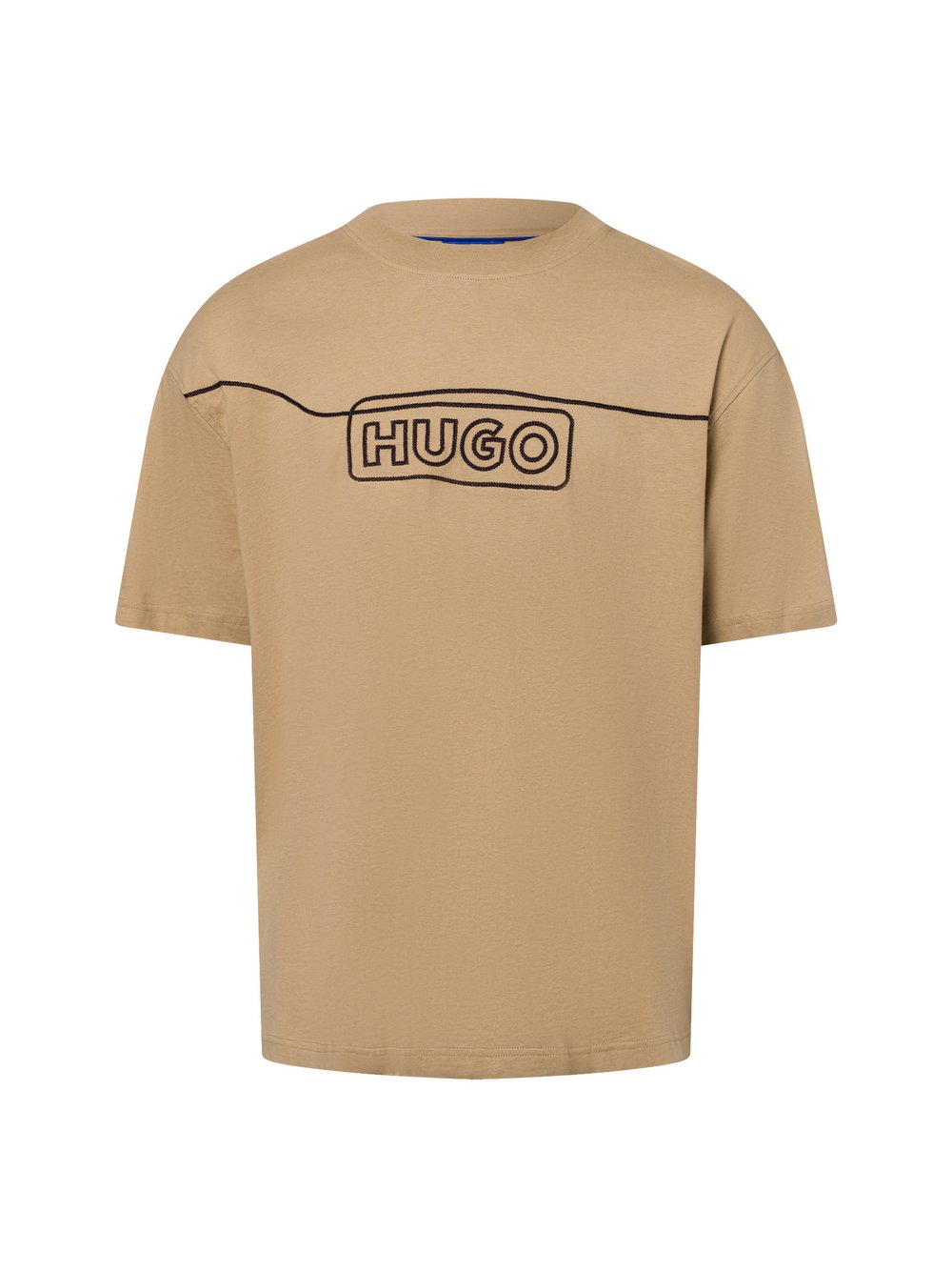 HUGO BLUE T-Shirt Herren Baumwolle braun, S