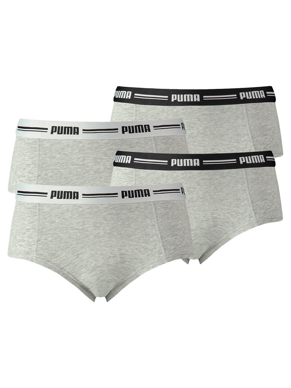 Puma Panty 4er Pack Damen Baumwolle grau, XL