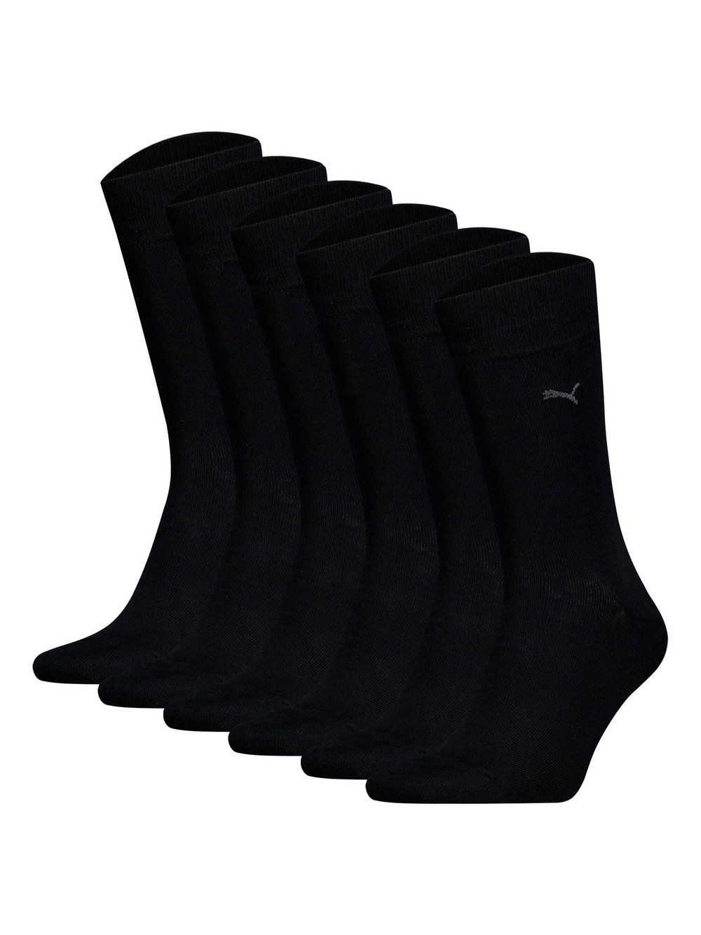 Puma Socken 6er Pack Herren Baumwolle schwarz, 39-42