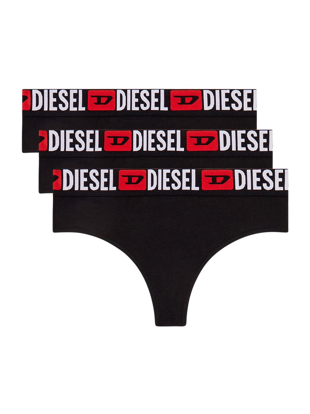 Diesel String 3er Pack Damen Baumwolle schwarz, XS