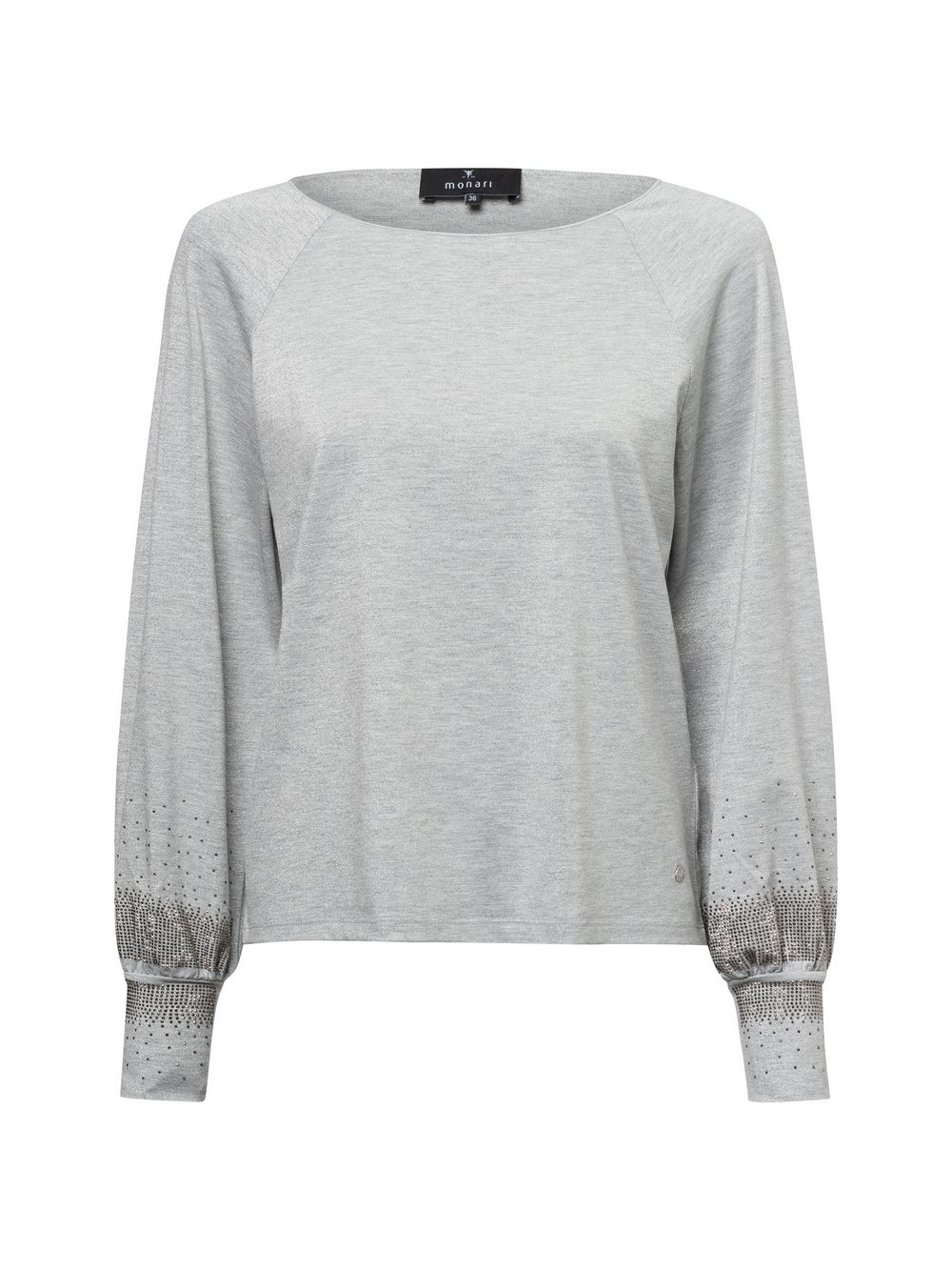 Monari Langarmshirt Damen silber, 42