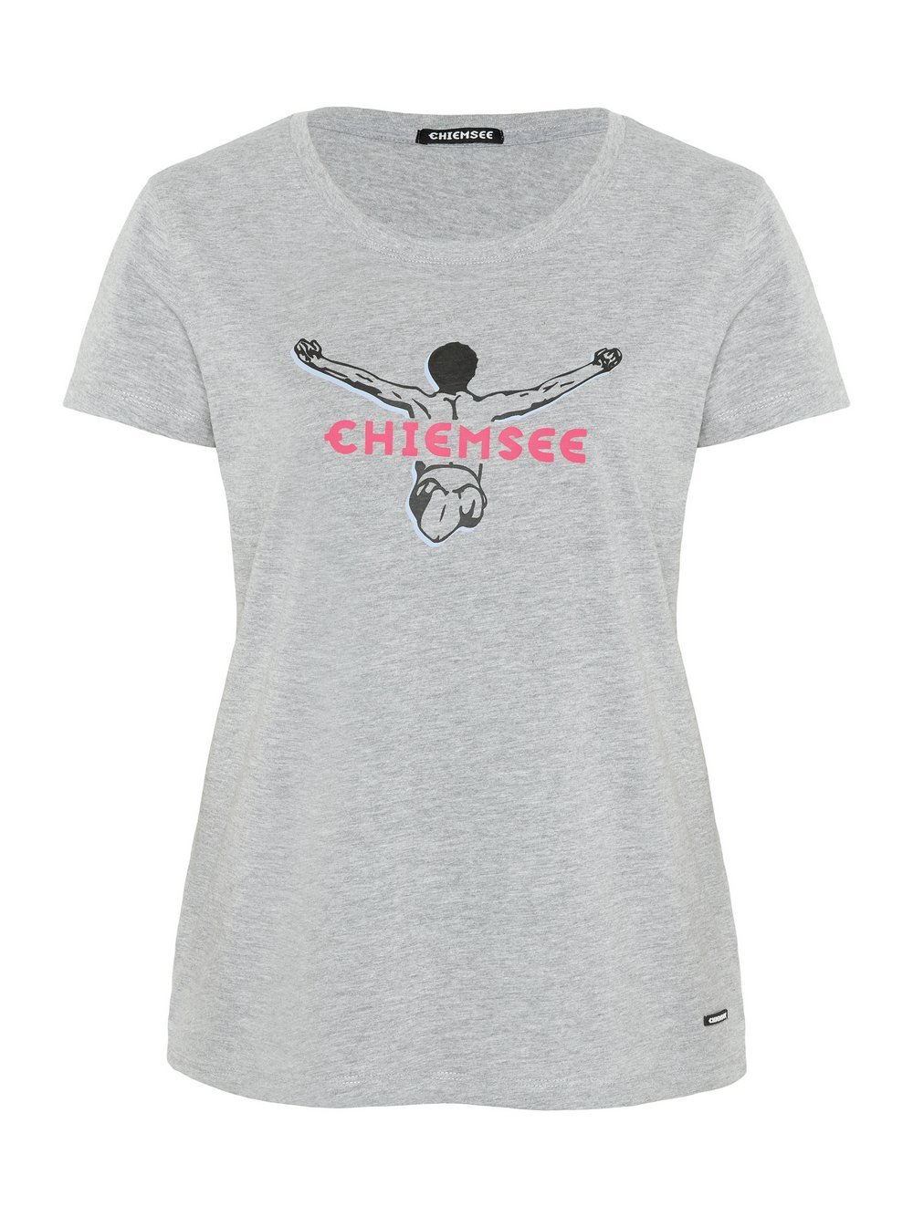 Chiemsee T-Shirt Damen Baumwolle grau bedruckt, XS