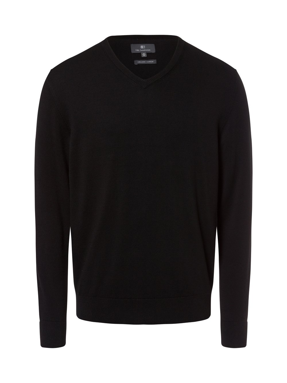 Nils Sundström Pullover Herren Baumwolle schwarz, XXXL