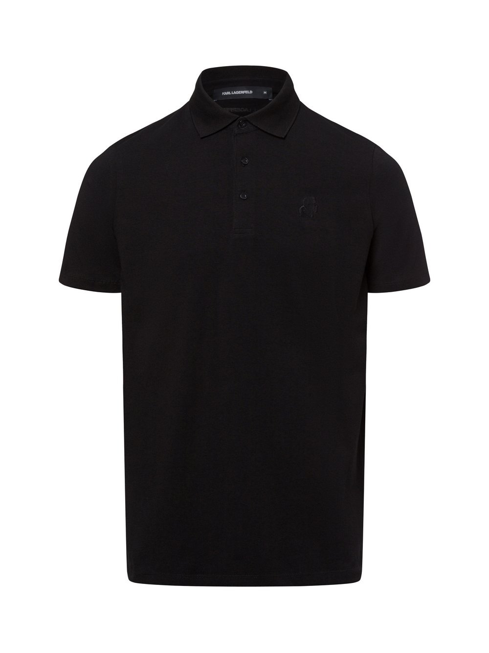 KARL LAGERFELD Poloshirt Herren Baumwolle schwarz, L