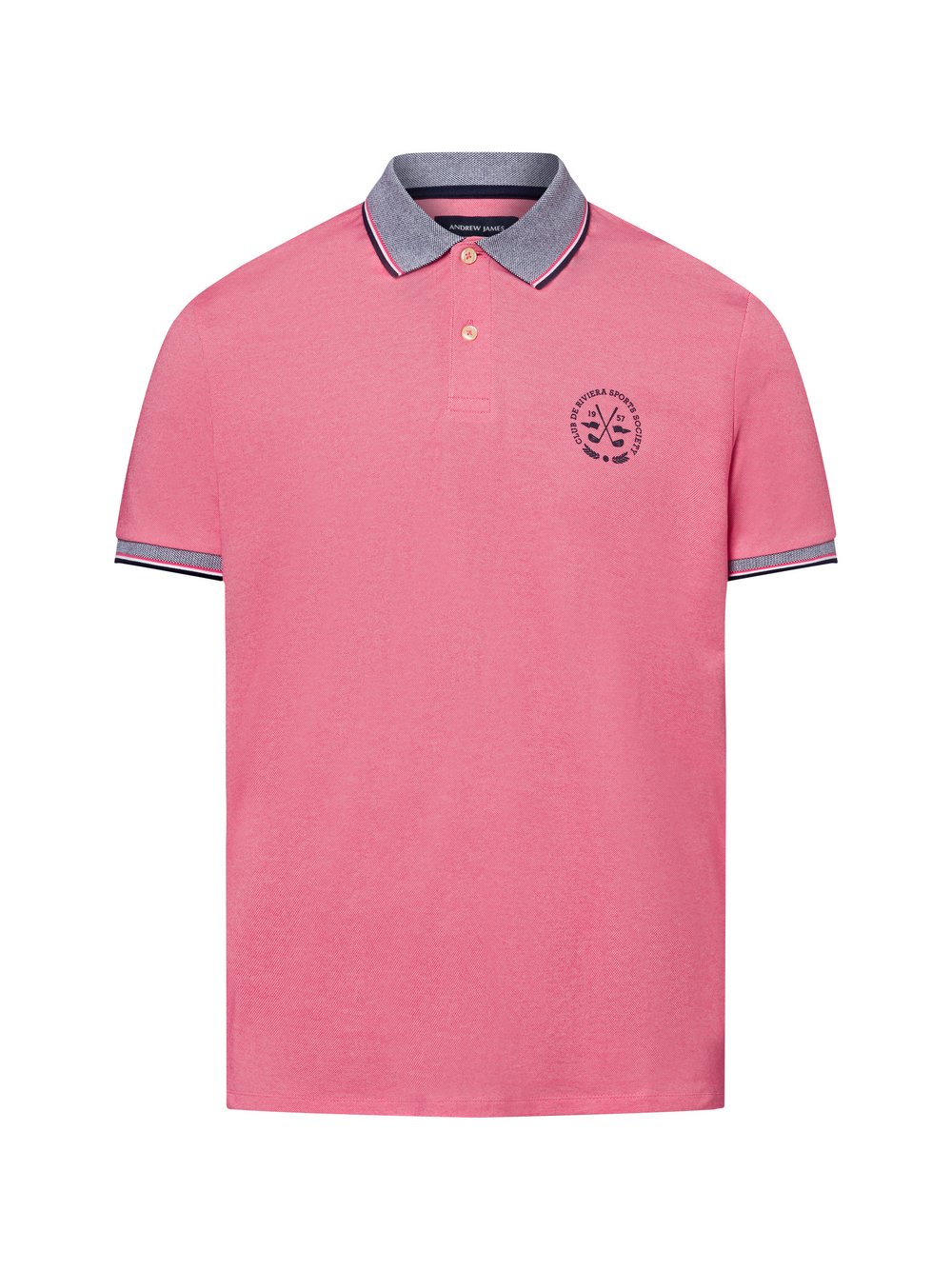 Andrew James Poloshirt Herren Baumwolle pink, XXXL