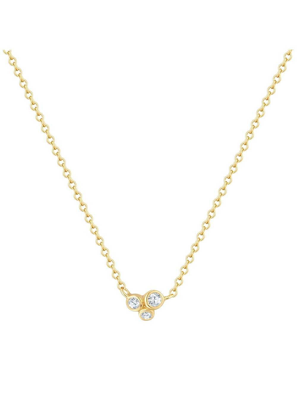 Glanzstücke München Halskette Damen Sterlingsilber gold, ONE SIZE