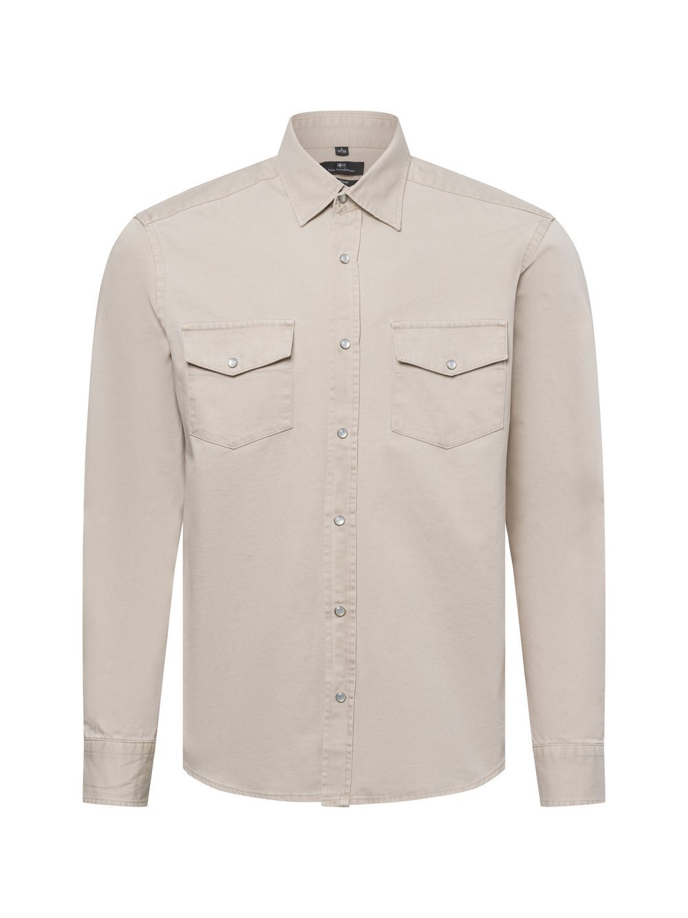 Nils Sundström Freizeithemd Herren Comfort Fit Baumwolle beige, XXL