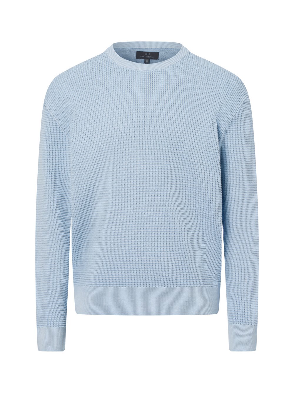 Nils Sundström Strickpullover Herren Baumwolle blau, L