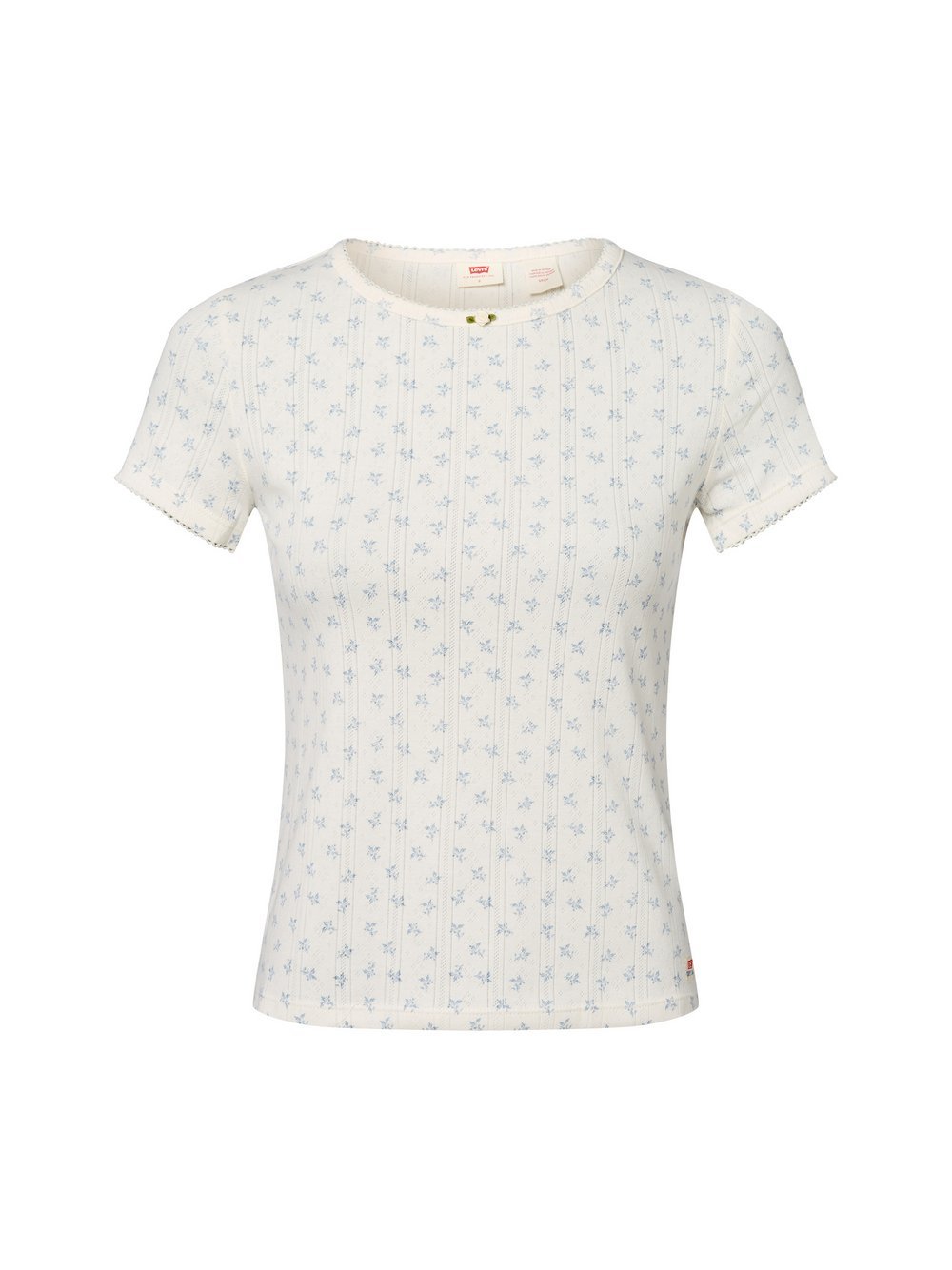 Levi's T-Shirt Damen Baumwolle beige gemustert, XS