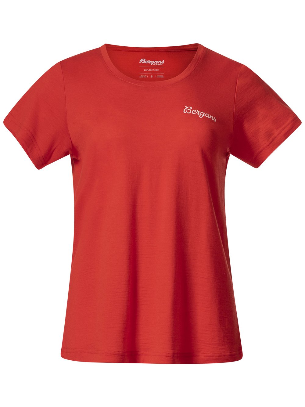 Bergans of Norway Kurzarm T-Shirt Damen Wolle rot, S