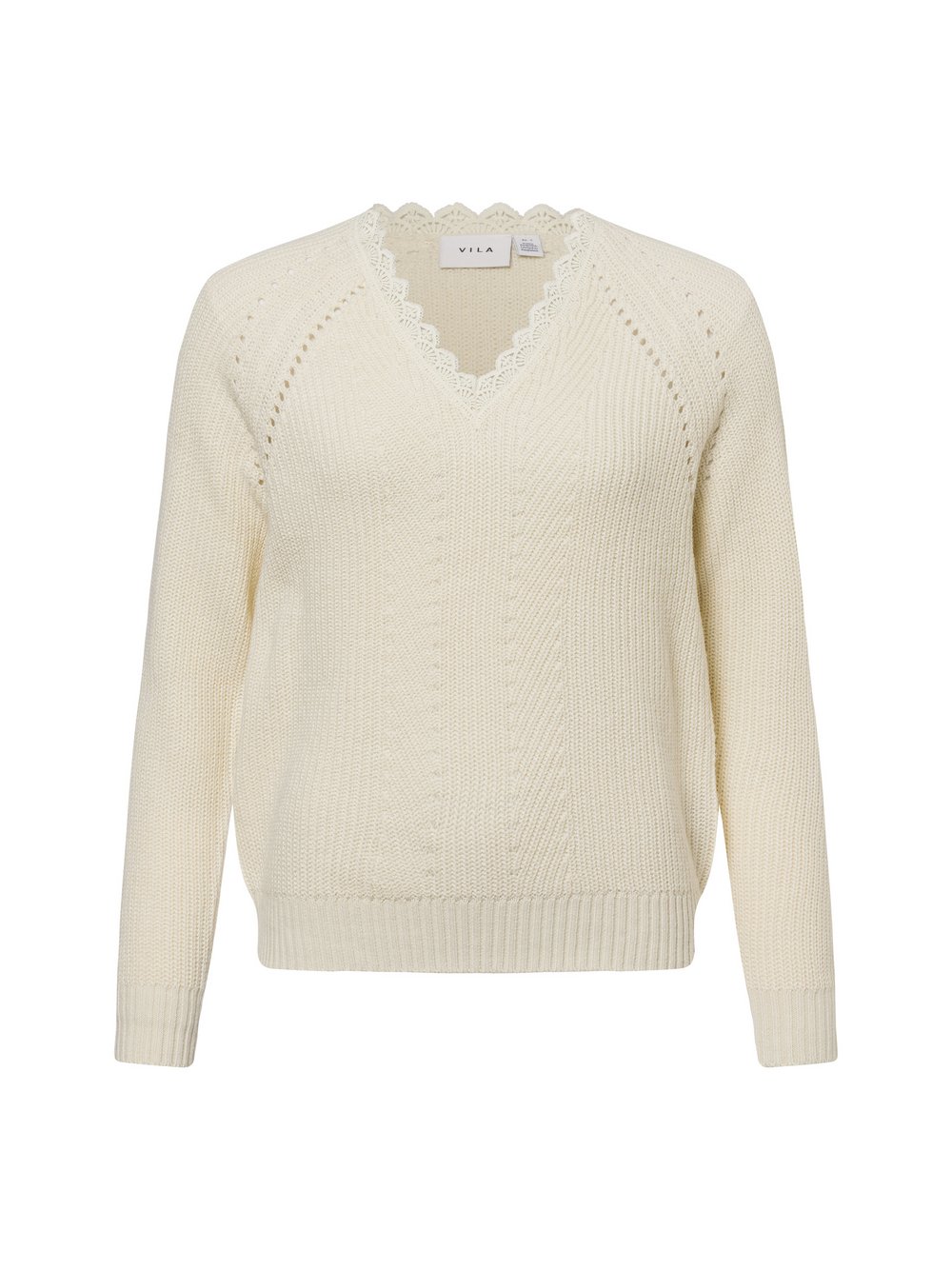 Vila Strickpullover Damen beige, XS