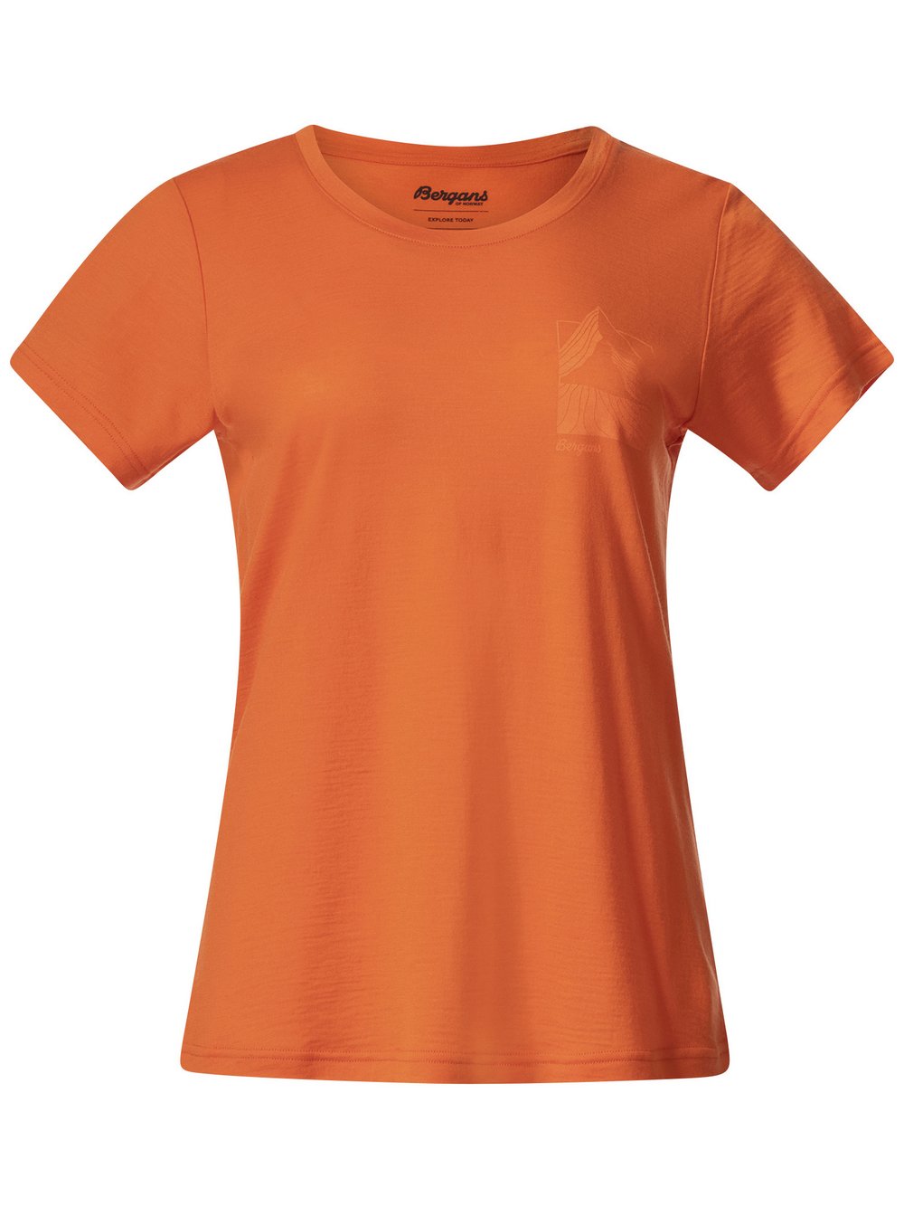 Bergans of Norway Kurzarm T-Shirt Damen Wolle orange, XL