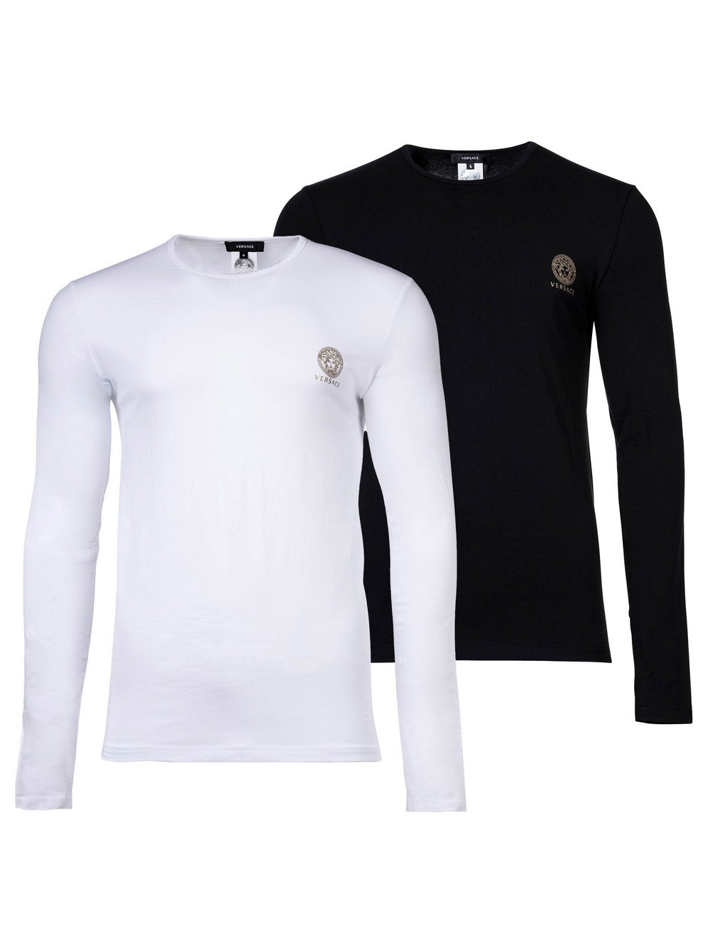 Versace Jeans Longsleeve 2er Pack Herren Baumwolle mehrfarbig, XXL