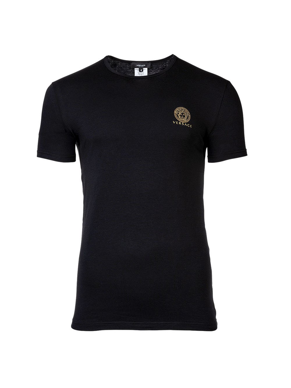 Versace Jeans T-Shirt 1er Pack Herren Baumwolle schwarz, XXL