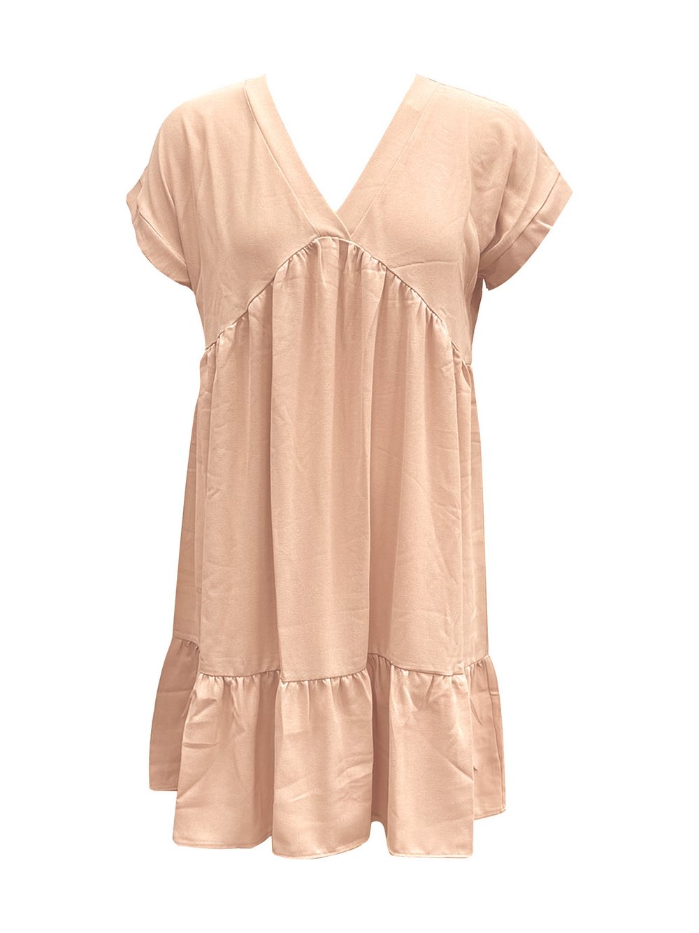 GINI LONDON Minikleid Damen beige, L/XL