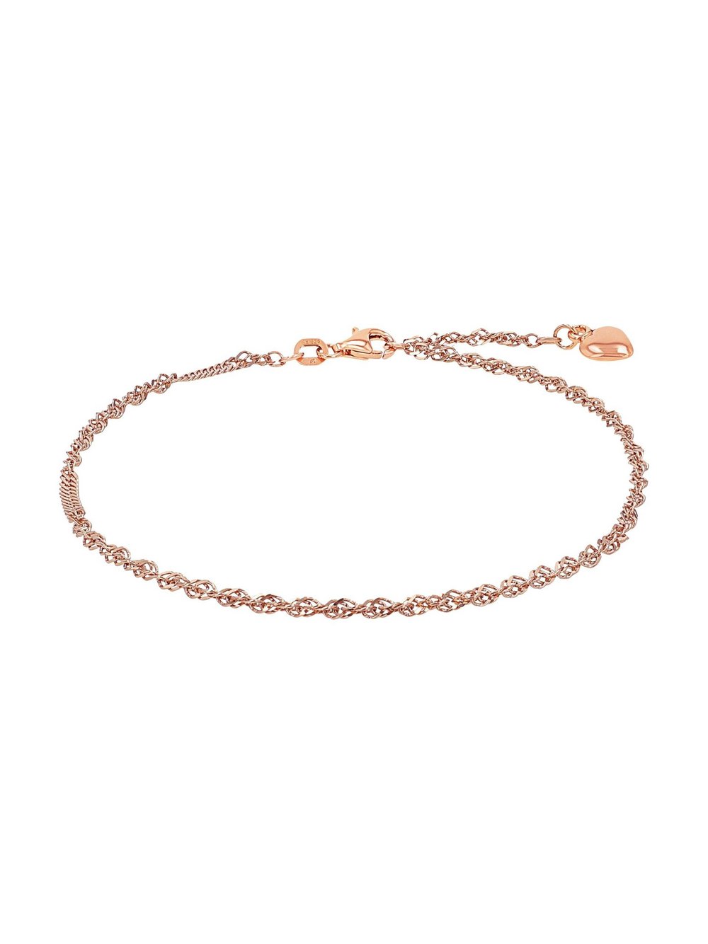 amor Fußkette Damen Sterlingsilber roségold, 25