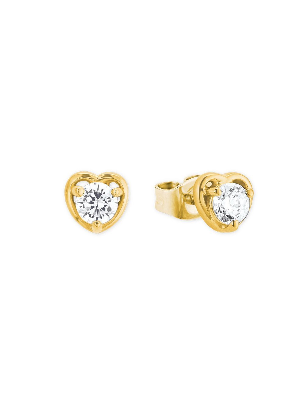 amor Ohrstecker Damen Sterlingsilber gold, ONE SIZE