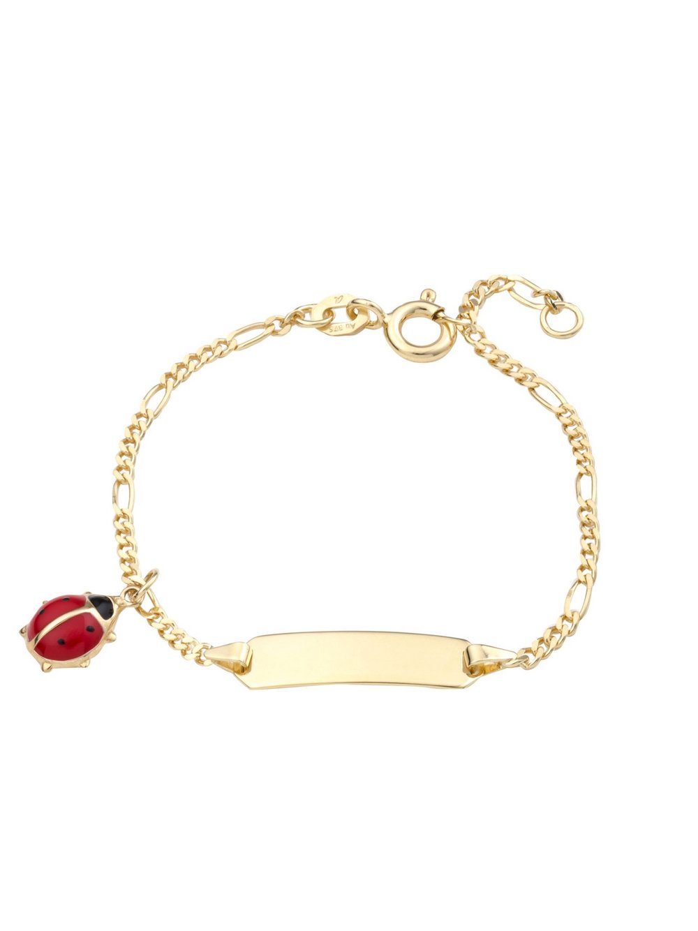 amor Identarmband Mädchen Gelbgold silber, 14