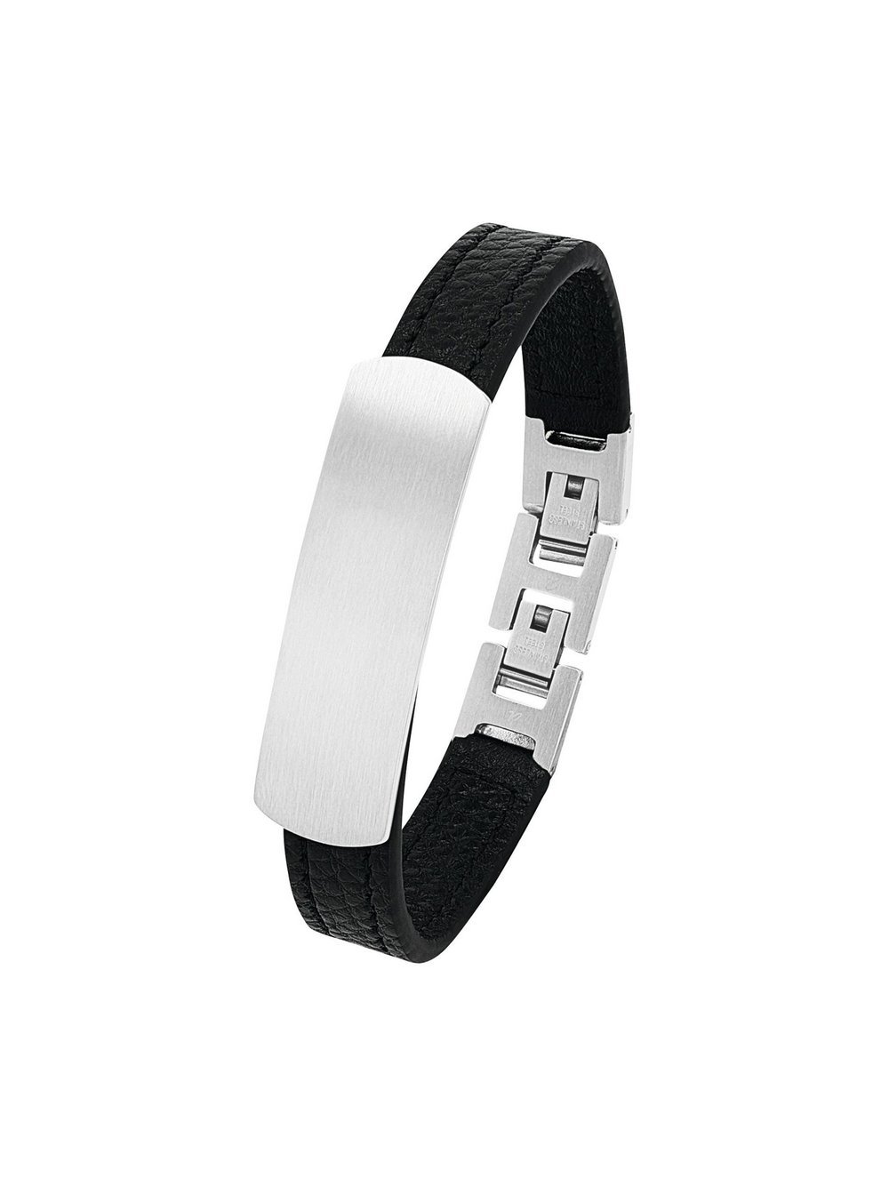 amor Identarmband Herren Edelstahl silber, 21