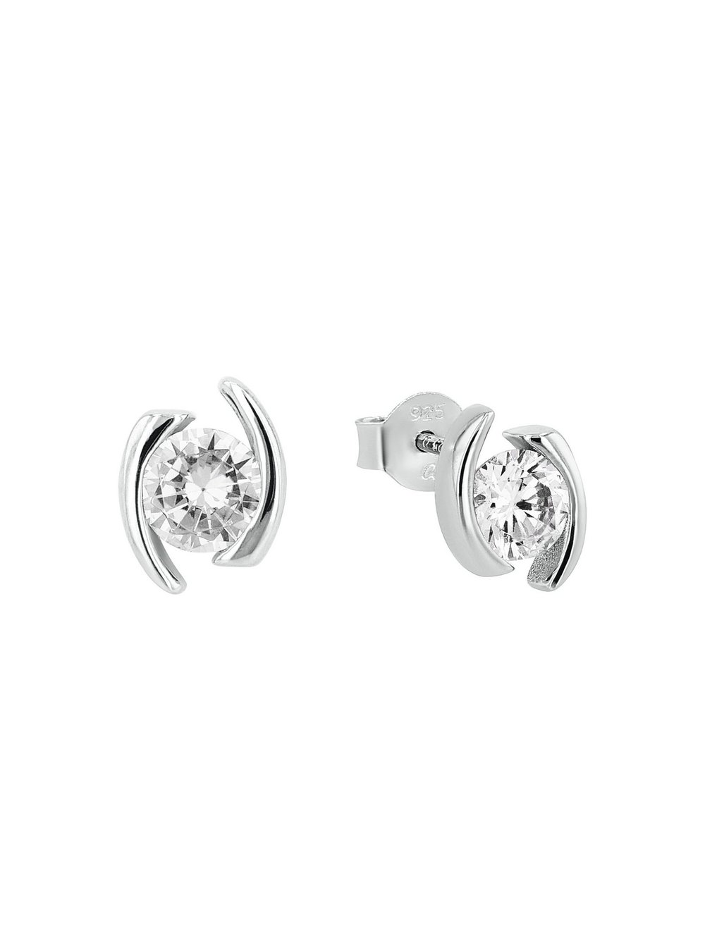amor Ohrstecker Damen Sterlingsilber silber, ONE SIZE