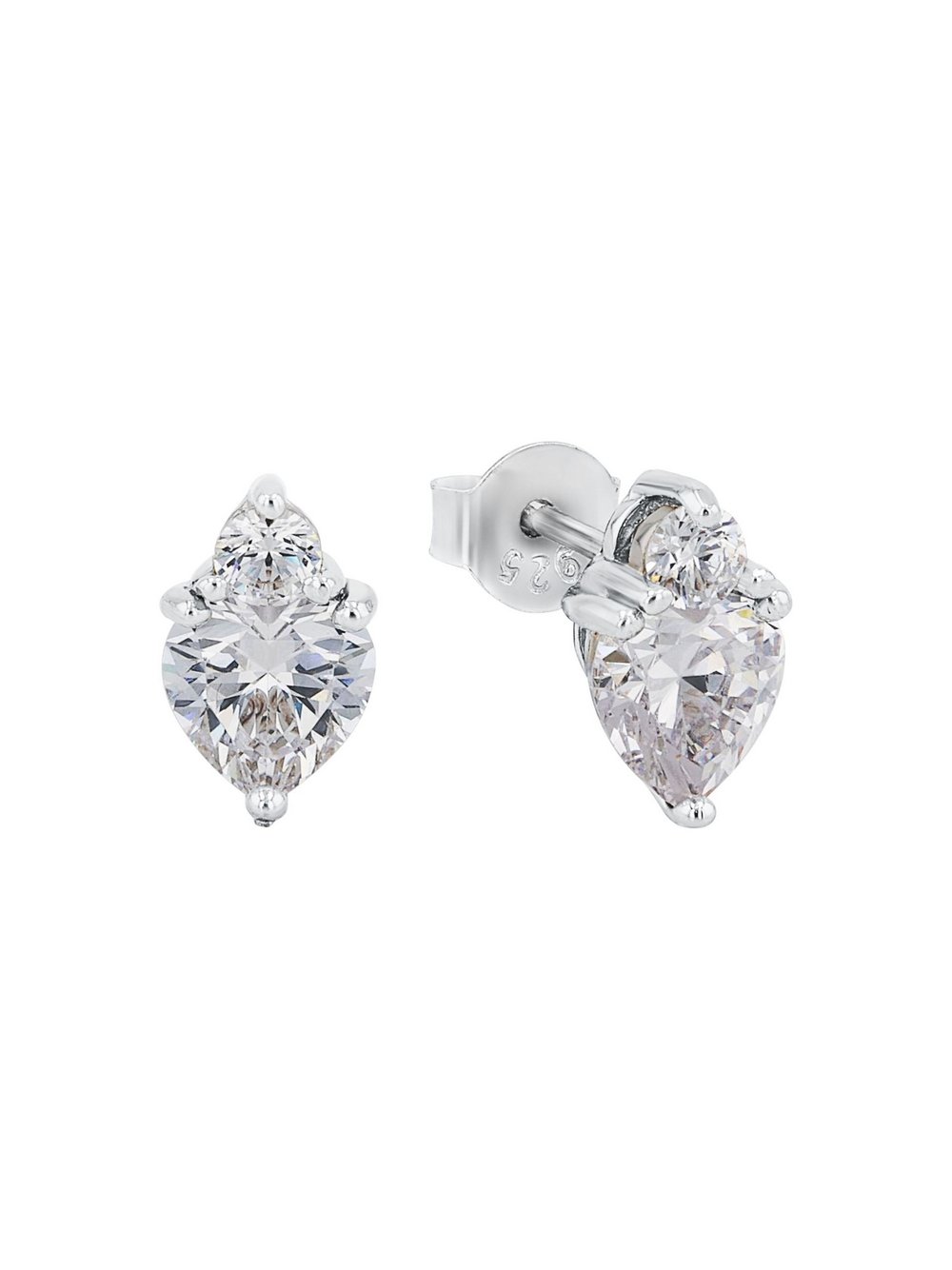amor Ohrstecker Damen Sterlingsilber silber, ONE SIZE