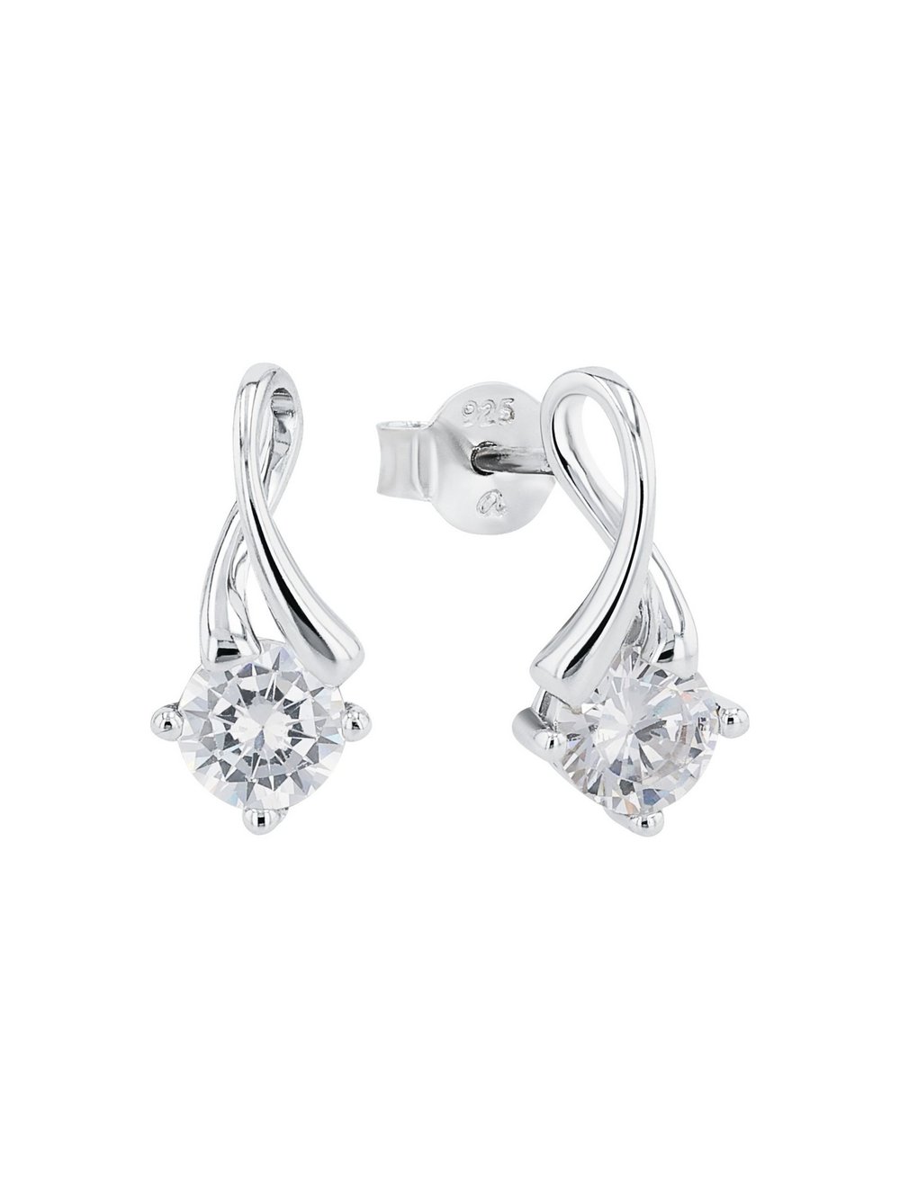 amor Ohrstecker Damen Sterlingsilber silber, ONE SIZE