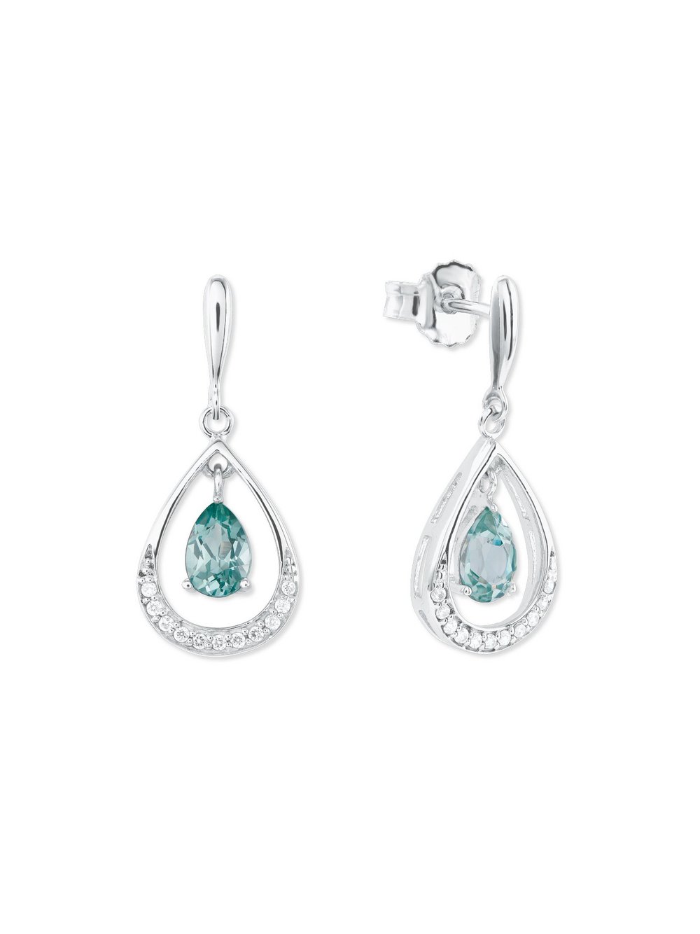 amor Ohrhänger Damen Sterlingsilber silber, ONE SIZE