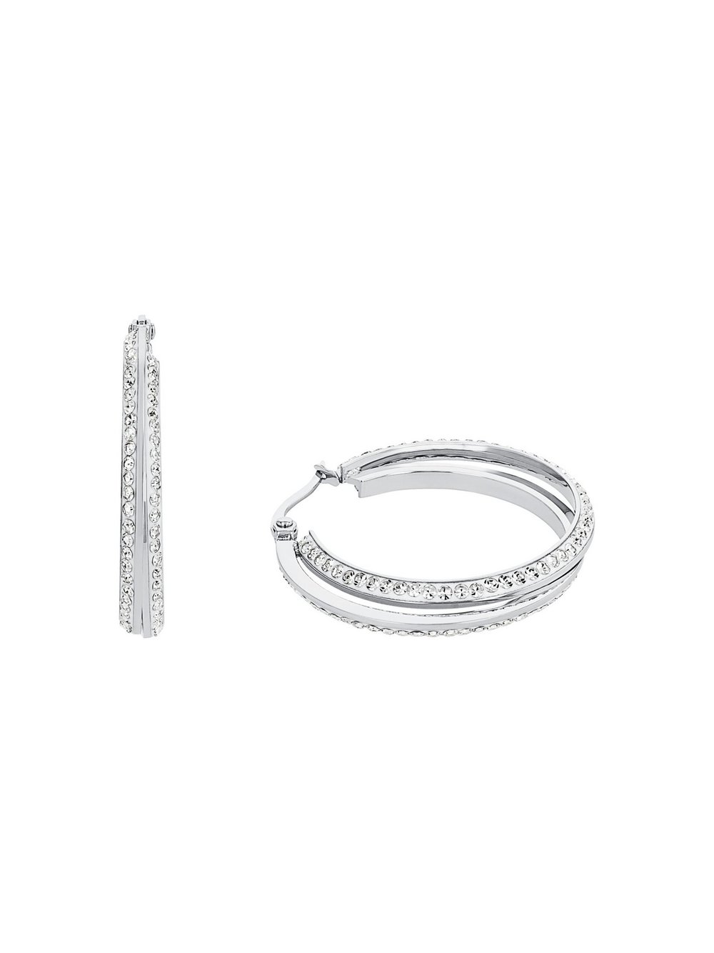 amor Creolen Damen Edelstahl silber, ONE SIZE
