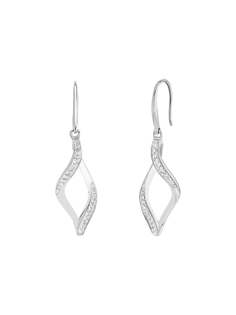 amor Ohrhänger Damen Edelstahl silber, ONE SIZE