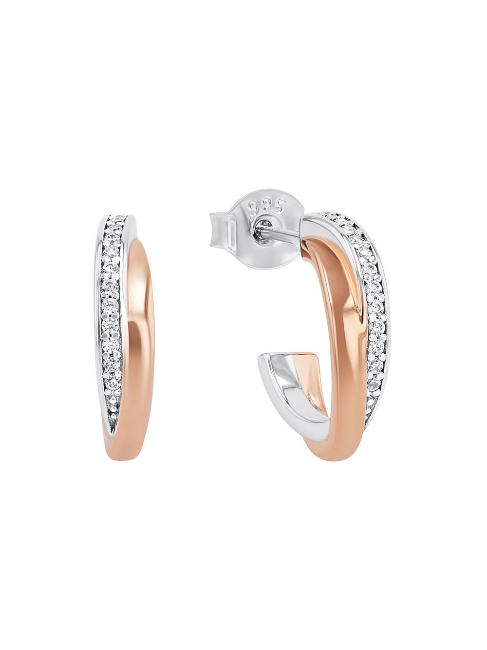 amor Creolen Damen Sterlingsilber mehrfarbig, ONE SIZE