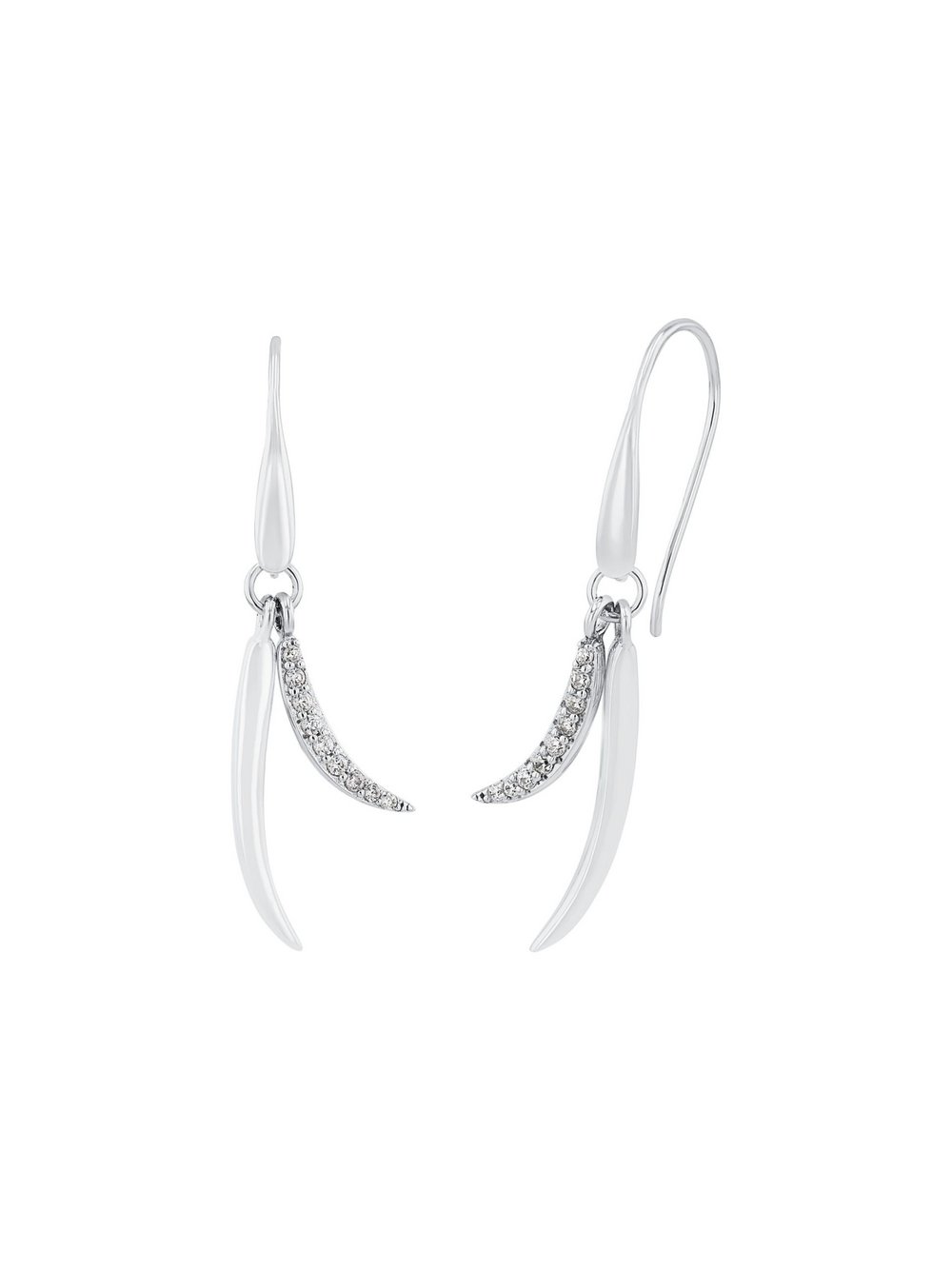 amor Ohrhänger Damen Sterlingsilber silber, ONE SIZE